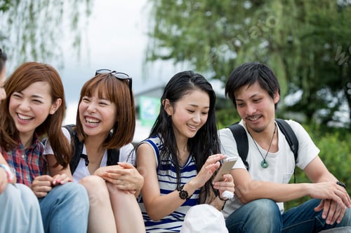 Preview: Group of friends in the park.