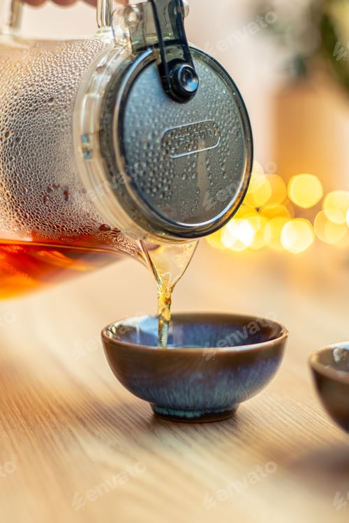 Preview: Tea ceremony. Professional tea brewing. Tea. Meditation with tea.
