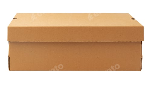Preview: Brown cardboard box isolated on white background