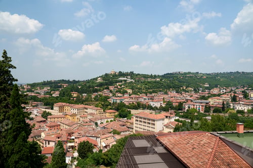 Preview: Italy. Panorama of Verona overlooking St. Peter's Hill (Colle San Pietro).