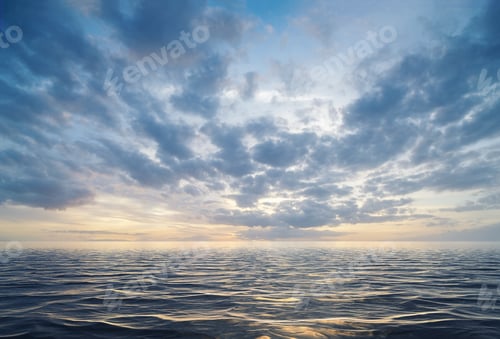 Preview: dramatic sky ocean background