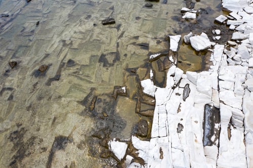 Preview: Aegean seashore and marble rocks in Aliki, Thassos island, Greece