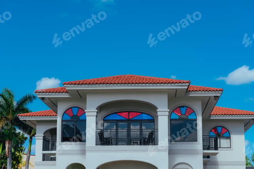 Preview: Traditional two-story house with white exterior