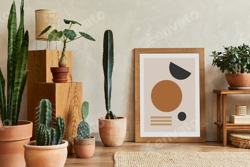 Preview: Indoor Arrangement of Plants and Abstract Art