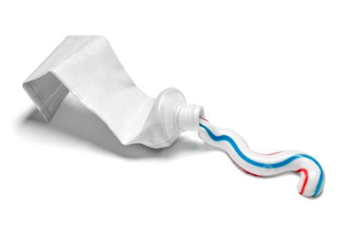 Preview: toothpaste white tube hygiene used empty
