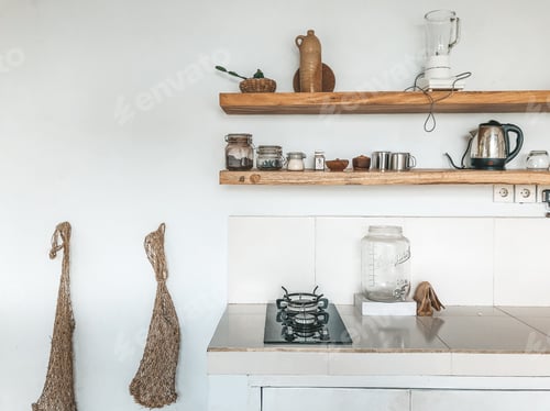 Preview: Simple bohemian kitchen set up
