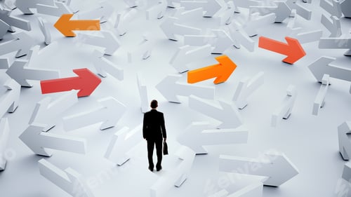 Preview: Businessman Choosing His Business Direction
