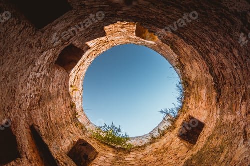Preview: inside the tower a view of the blue sky