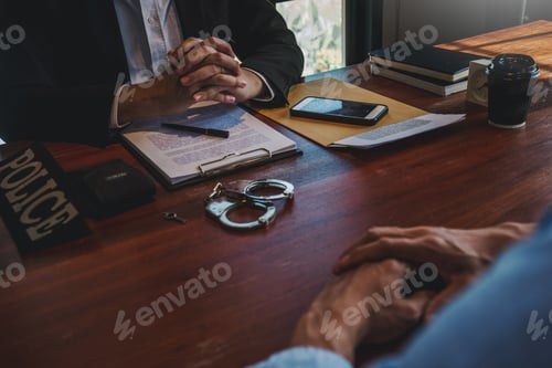 Preview: Law enforcement officer interrogating Criminals male