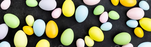 Preview: Stylish background with colorful easter eggs