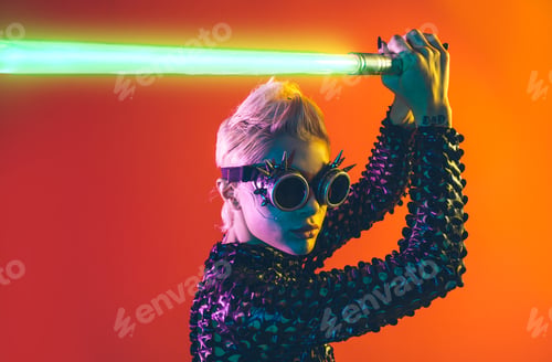 Preview: Representation of a bionic super human with advanced technology parts