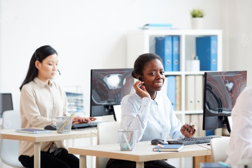 Preview: Female Operators in Call Center Office