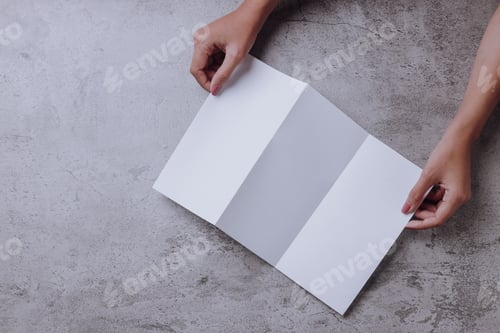Preview: blank trifold flyer mockup