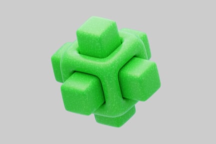 Structure cubique imbriquée verte