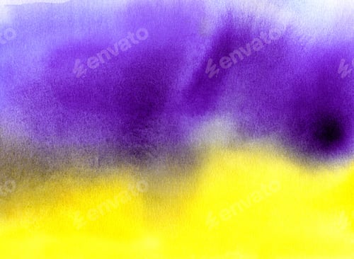 Preview: Purple and Yellow Watercolor Texture Background