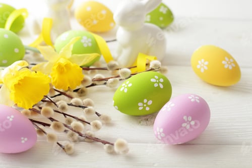 Preview: preparation, easter eggs, coloured, colours
