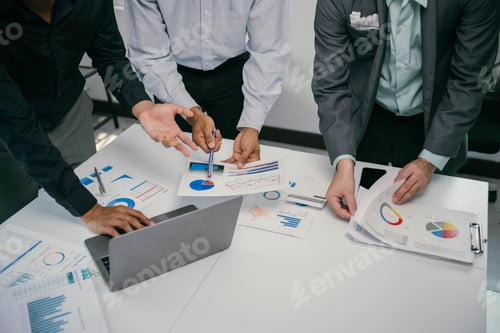 Preview: Team Analyzing Business Data in Corporate Workplace