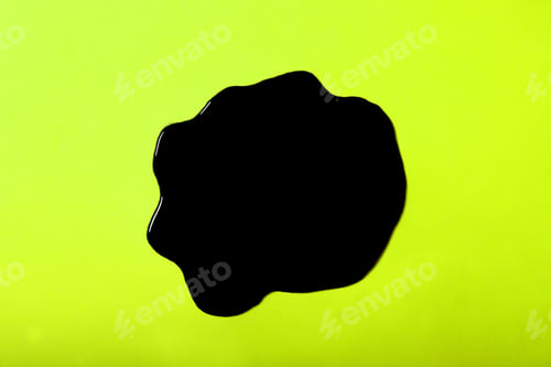 Preview: A Spot Of Black Paint On A Bright Background