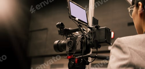 Preview: Professional cinema cameras being used in a studio or event setting.