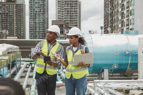 Preview: Industrial engineer work on site. engineer visit and inspection site engineer at industrial site.