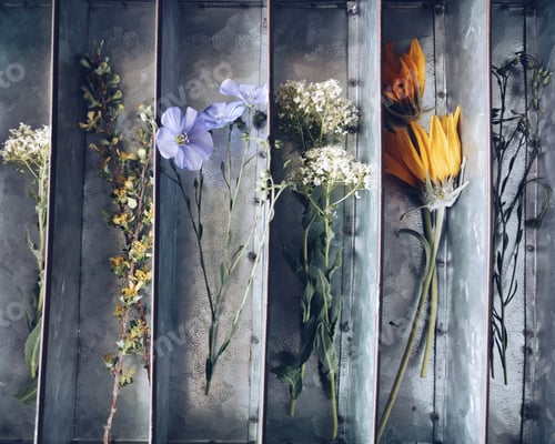 Preview: tray of spring flowers