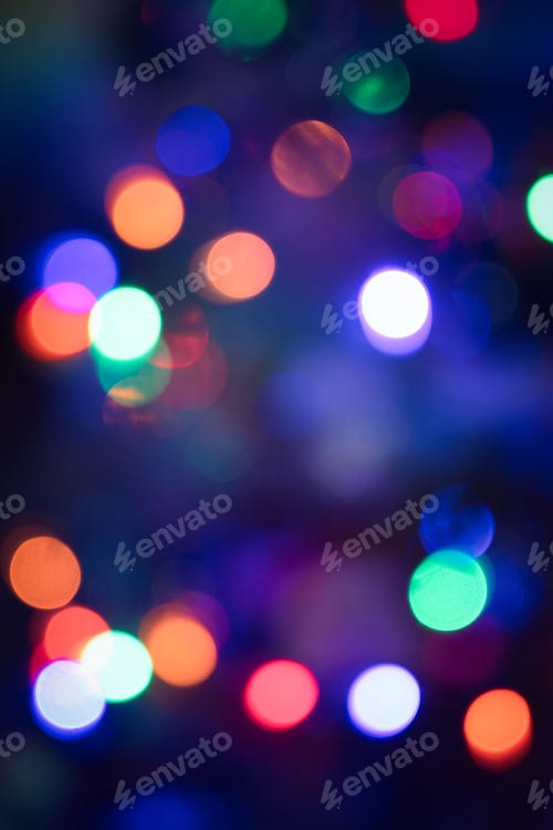 Preview: Background of shiny Christmas bokeh lights
