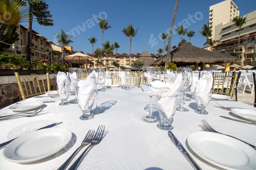 Preview: Wedding Dinner Table Setup For An Amazing Wedding Breakfast Setup Outside By The Ocean On A