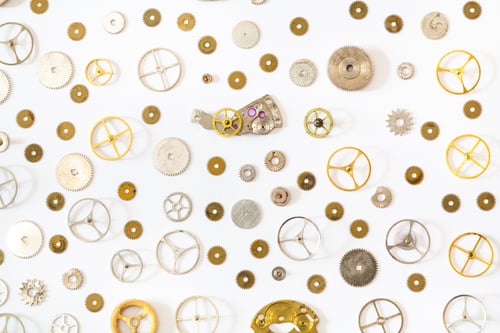 Preview: ornament from various old watch spare parts