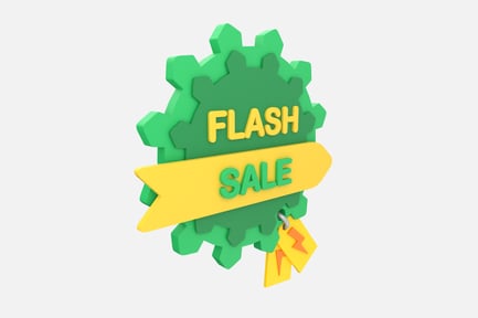 Preview: Flash Sale Tag 3D Illustration
