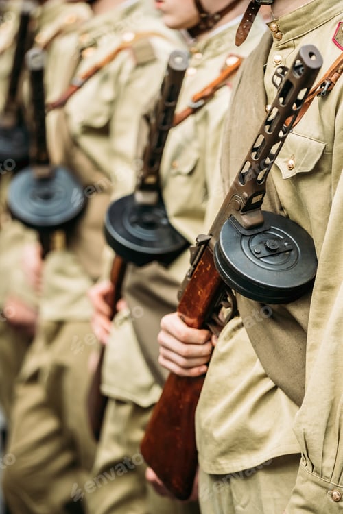 Preview: Re-enactos Dressed As Russian Soviet Soldiers Of World War II Ho
