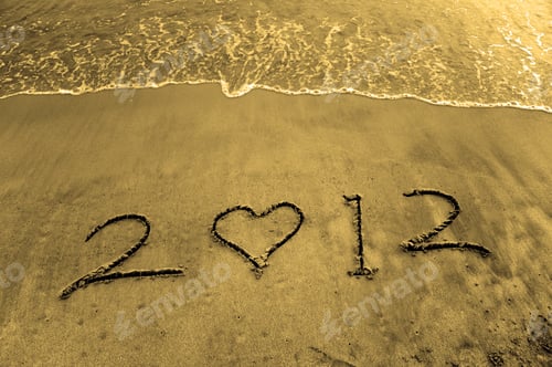 Preview: 2012 New Year Message On The Sand Beach
