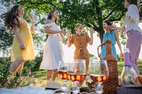 Preview: Summer Picnic Gatherings, Summer party time, summer drinks cocktails, Small gathering of friends