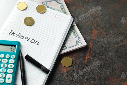 Preview: Concept of financial, economic problems and inflation, space for text