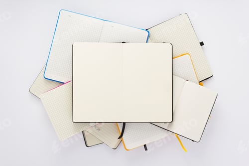 Preview: notebook at white background