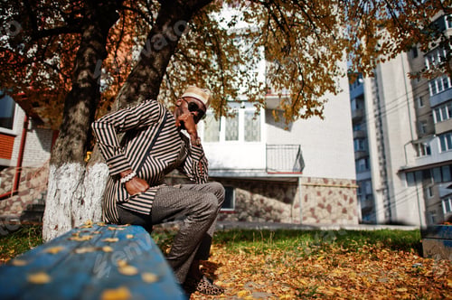 Preview: Portrait of stylish black african american man