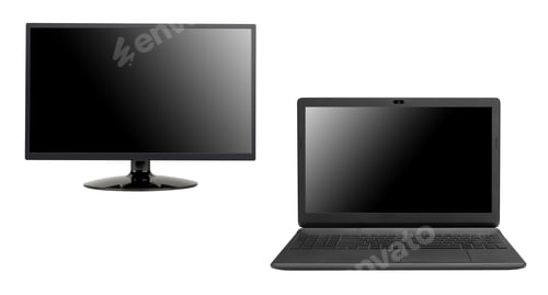 Preview: TV flat screen lcd, plasma and laptop isolated