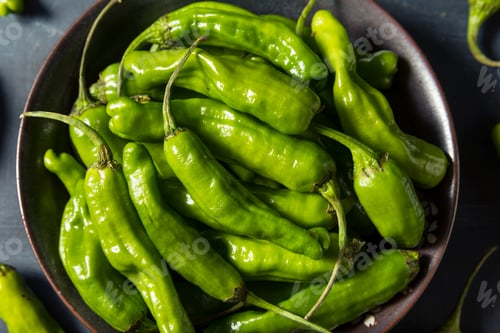 Preview: Raw Green Organic Shashito Peppers