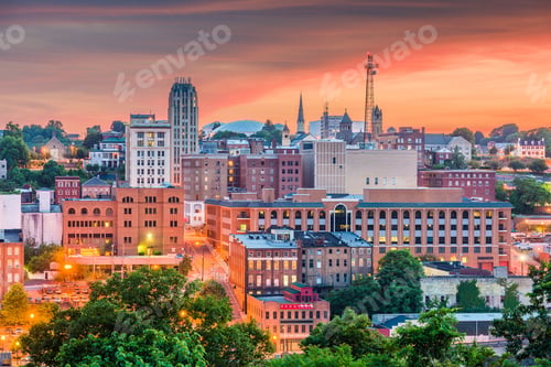 Preview: Lynchburg, Virginia, USA Downtown Skyline