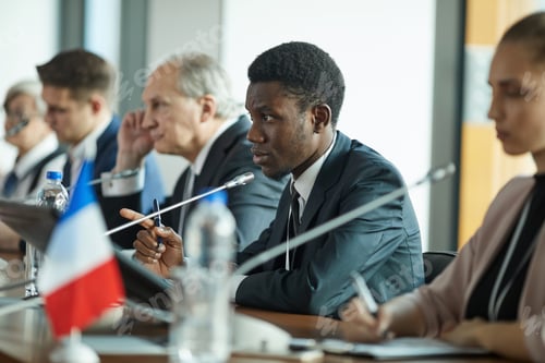 Preview: African businessman performing at conference