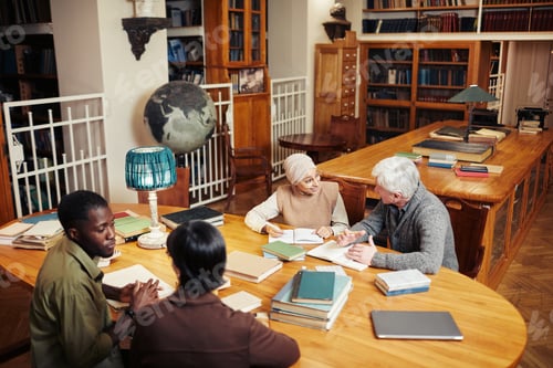 Preview: Diverse Group of People in Library