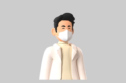 Preview: Cartoon doctor character with mask