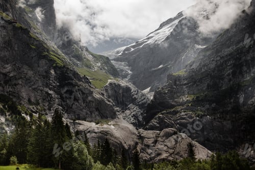 Preview: Amazing Landscape With Majestic Rocky Mountains in Alps