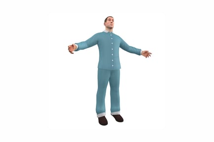 Preview: Man in pajamas with outstretched arms