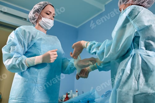 Preview: Medical Professionals Preparing for Surgery in Hospital Room