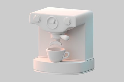 Preview: Minimalist coffee maker with cup