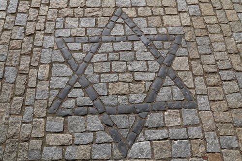 Preview: Star of David, Jewish symbol paved in stone