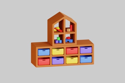 Preview: Children's storage with toys and bins