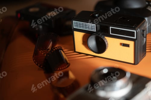Preview: Vintage Orange Camera with Film Reels