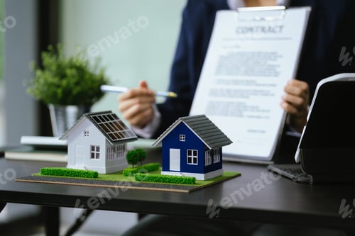 Preview: Real estate broker agent presenting and consult to customer to decision making