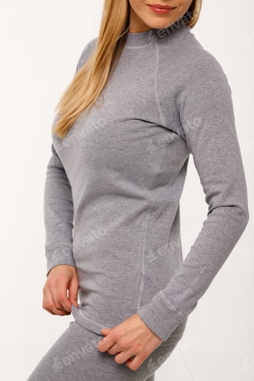 Preview: Sporty blonde girl in thermal clothing for women